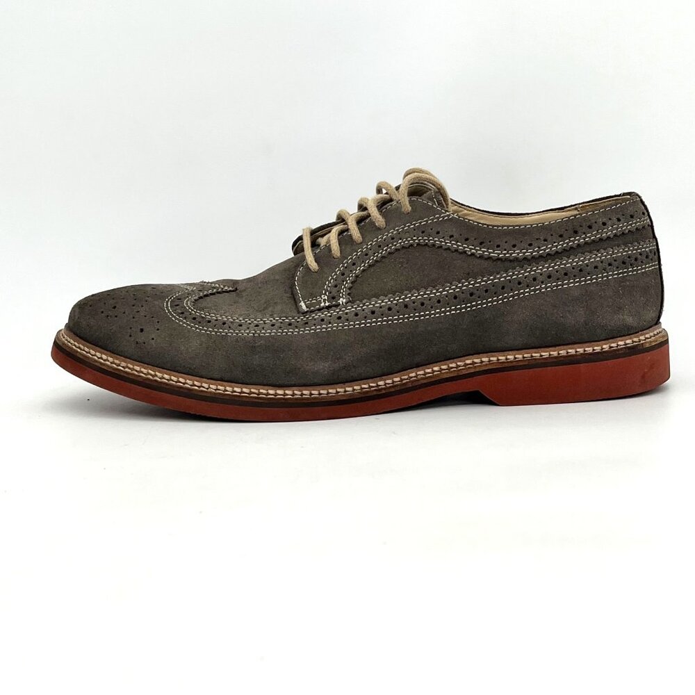 1901 Derby Wingtip Oxford Shoes Mens 11.5M Gray Suede Leather Upper Nordstrom - Picture 14 of 16